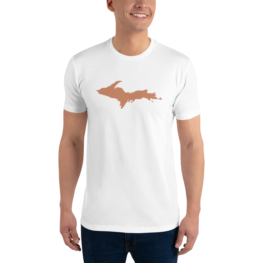 Michigan Upper Peninsula T-Shirt (w/ Copper UP Outline) | Men's Fitted