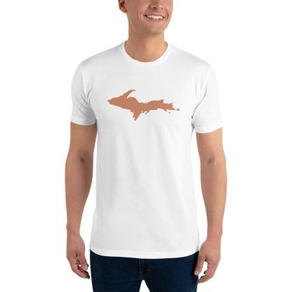 Michigan Upper Peninsula T-Shirt (w/ Copper UP Outline) | Men's Fitted