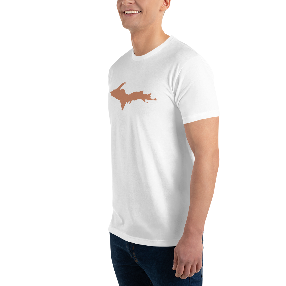 Michigan Upper Peninsula T-Shirt (w/ Copper UP Outline) | Men's Fitted