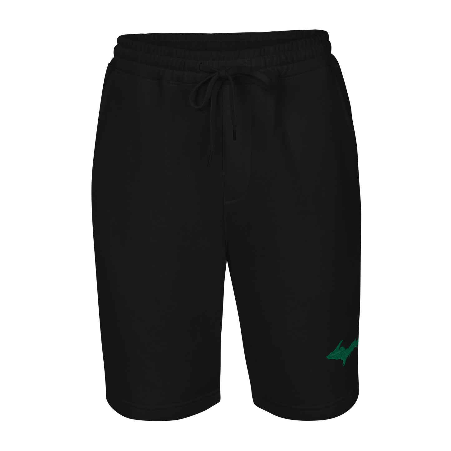 Michigan Upper Peninsula Shorts ( w/ Embroidered Green UP Outline ) | Men's Fleece