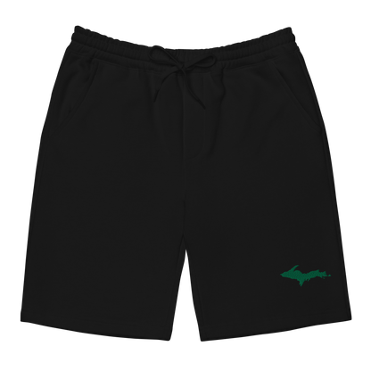 Michigan Upper Peninsula Shorts ( w/ Embroidered Green UP Outline ) | Men's Fleece