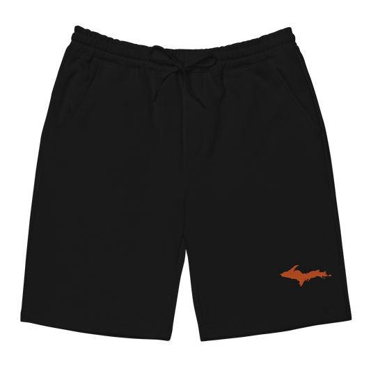 Michigan Upper Peninsula Shorts ( w/ Embroidered Orange UP Outline ) | Men's Fleece