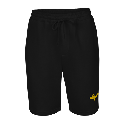 Michigan Upper Peninsula Shorts ( w/ Embroidered Gold UP Outline ) | Men's Fleece