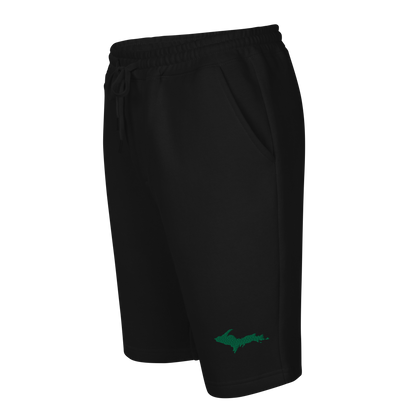 Michigan Upper Peninsula Shorts ( w/ Embroidered Green UP Outline ) | Men's Fleece