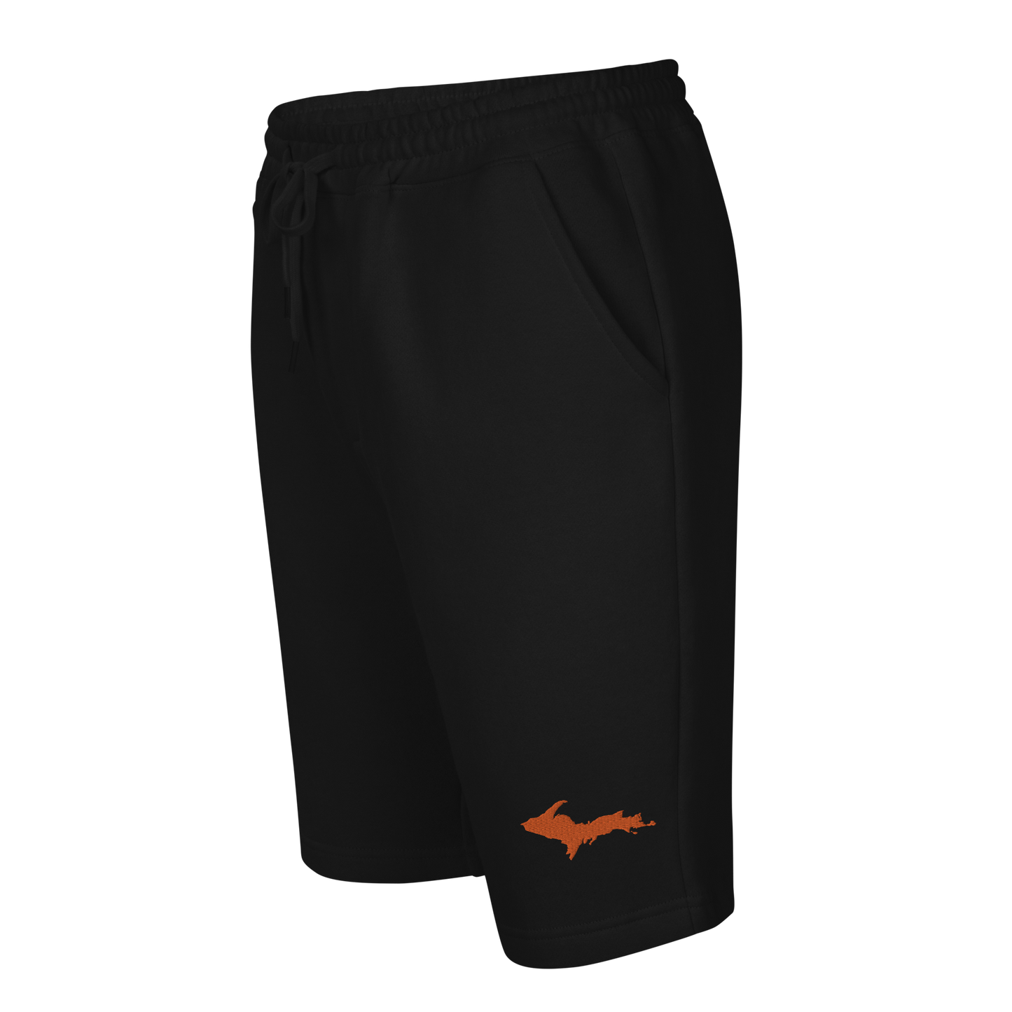 Michigan Upper Peninsula Shorts ( w/ Embroidered Orange UP Outline ) | Men's Fleece