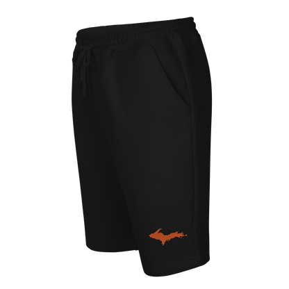 Michigan Upper Peninsula Shorts ( w/ Embroidered Orange UP Outline ) | Men's Fleece