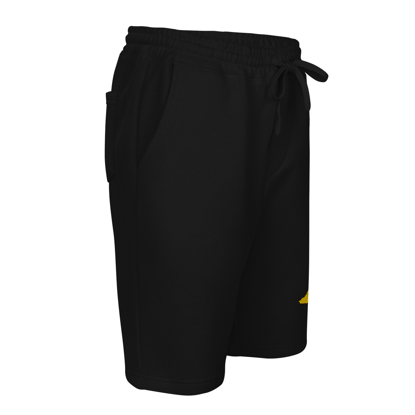 Michigan Upper Peninsula Shorts ( w/ Embroidered Gold UP Outline ) | Men's Fleece