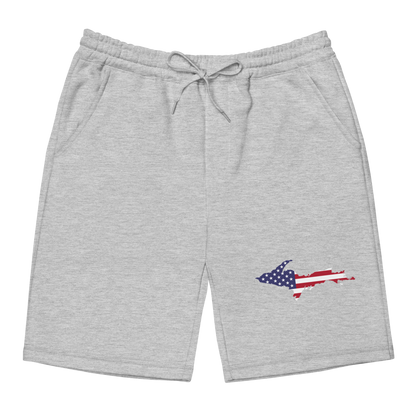 Michigan Upper Peninsula Shorts (w/ UP USA Flag) | Men's Fleece