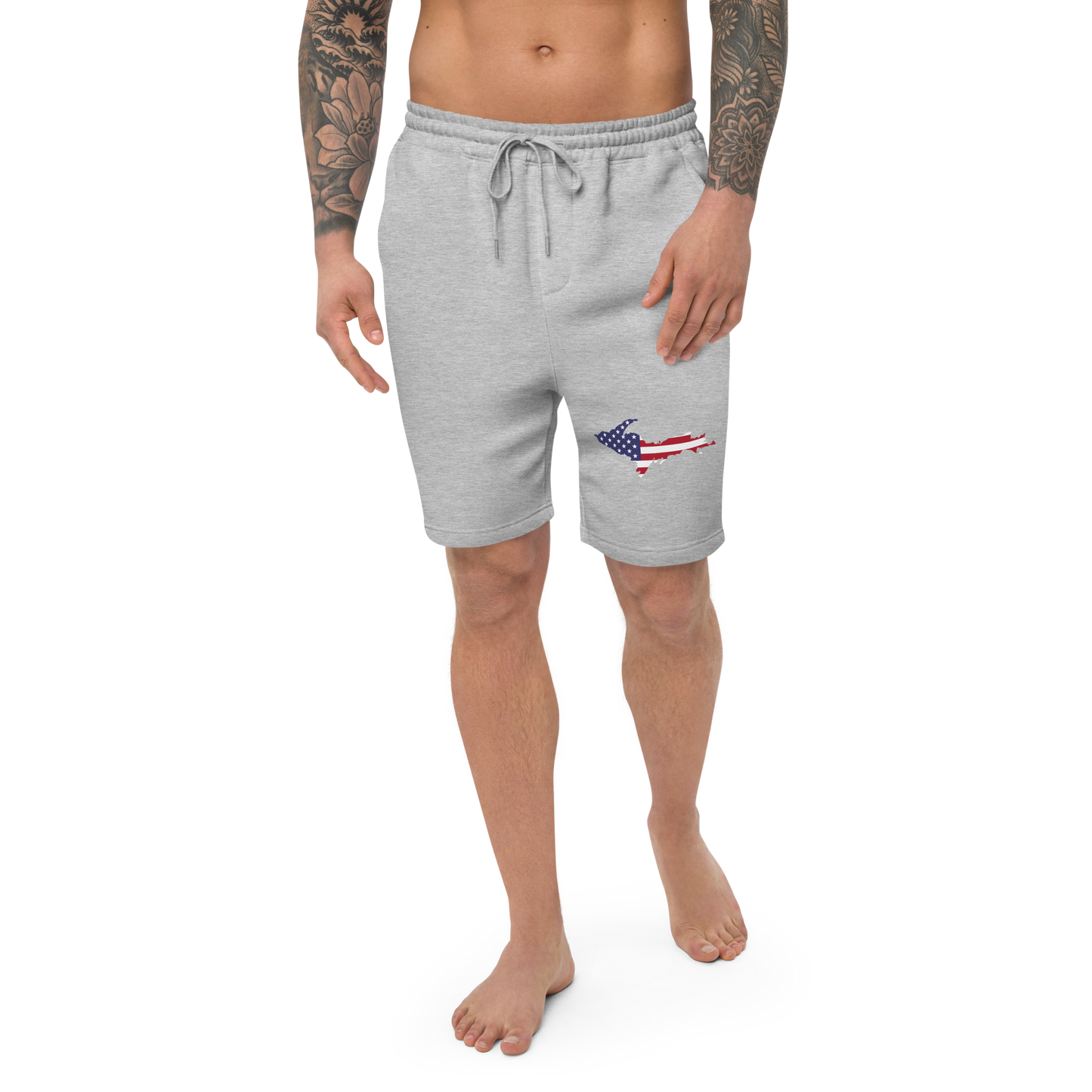 Michigan Upper Peninsula Shorts (w/ UP USA Flag) | Men's Fleece