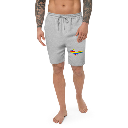 Michigan Upper Peninsula Shorts (w/ UP Pride Flag) | Men's Fleece