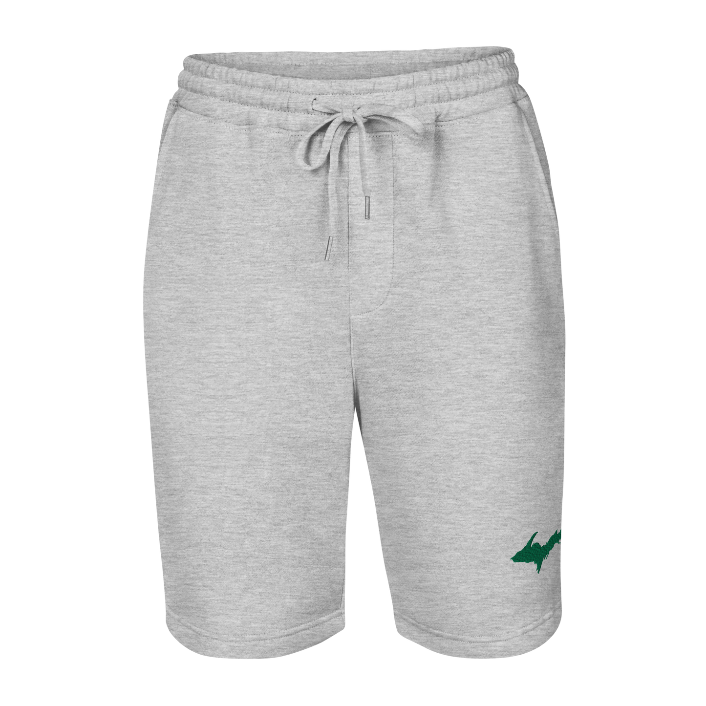 Michigan Upper Peninsula Shorts ( w/ Embroidered Green UP Outline ) | Men's Fleece