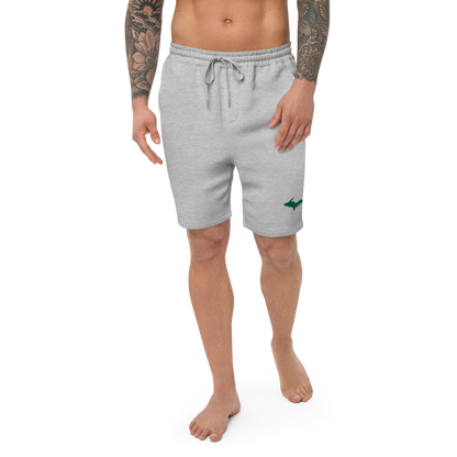 Michigan Upper Peninsula Shorts ( w/ Embroidered Green UP Outline ) | Men's Fleece