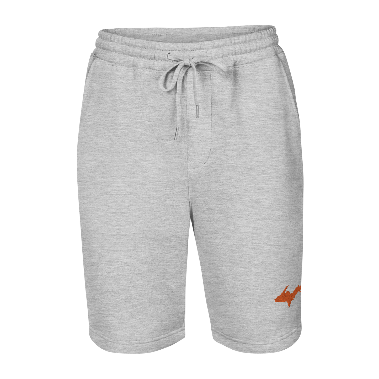 Michigan Upper Peninsula Shorts ( w/ Embroidered Orange UP Outline ) | Men's Fleece