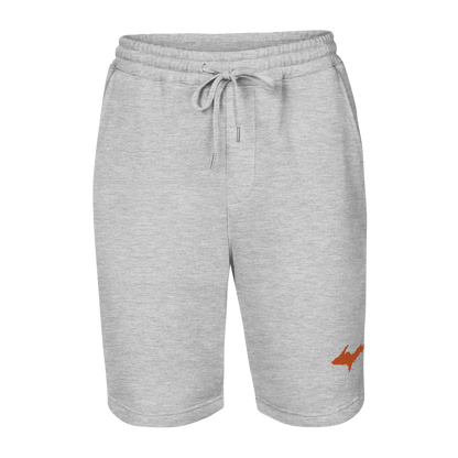 Michigan Upper Peninsula Shorts ( w/ Embroidered Orange UP Outline ) | Men's Fleece