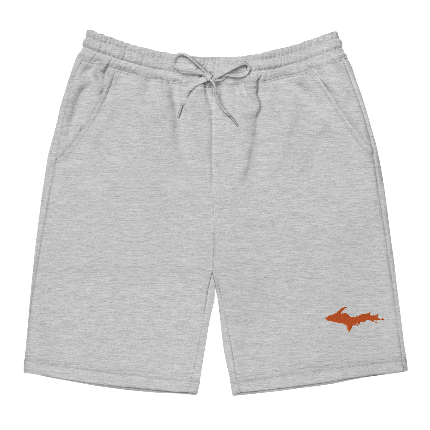 Michigan Upper Peninsula Shorts ( w/ Embroidered Orange UP Outline ) | Men's Fleece