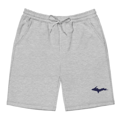 Michigan Upper Peninsula Shorts ( w/ Embroidered UP Outline ) | Men's Fleece