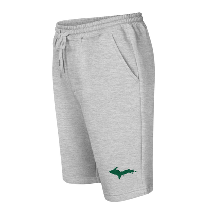 Michigan Upper Peninsula Shorts ( w/ Embroidered Green UP Outline ) | Men's Fleece