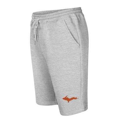 Michigan Upper Peninsula Shorts ( w/ Embroidered Orange UP Outline ) | Men's Fleece