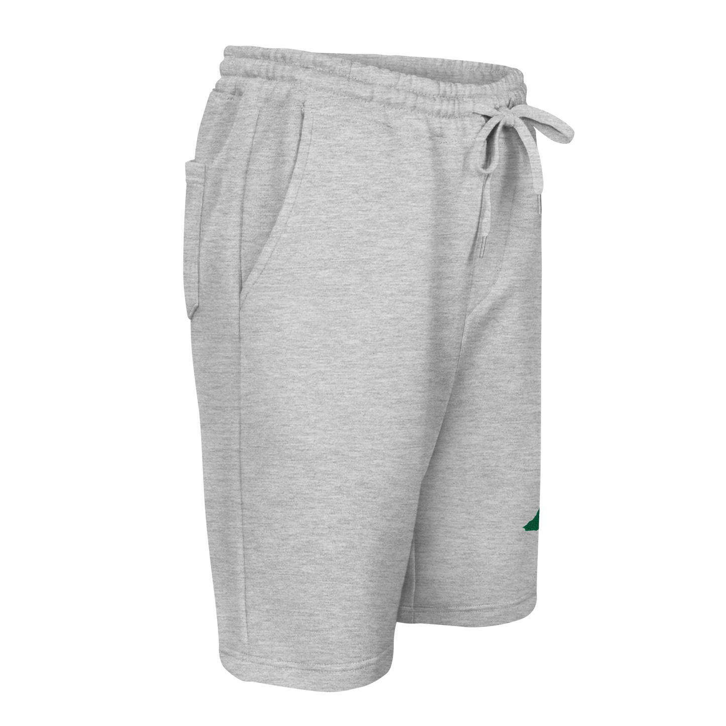 Michigan Upper Peninsula Shorts ( w/ Embroidered Green UP Outline ) | Men's Fleece