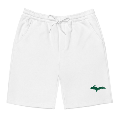 Michigan Upper Peninsula Shorts ( w/ Embroidered Green UP Outline ) | Men's Fleece