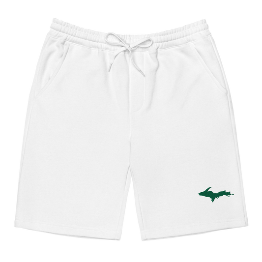 Michigan Upper Peninsula Shorts ( w/ Embroidered Green UP Outline ) | Men's Fleece