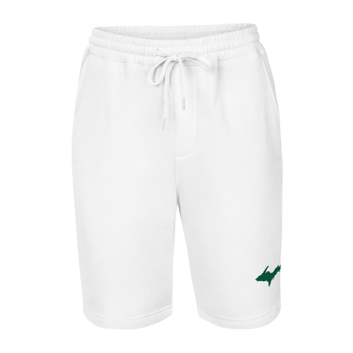 Michigan Upper Peninsula Shorts ( w/ Embroidered Green UP Outline ) | Men's Fleece