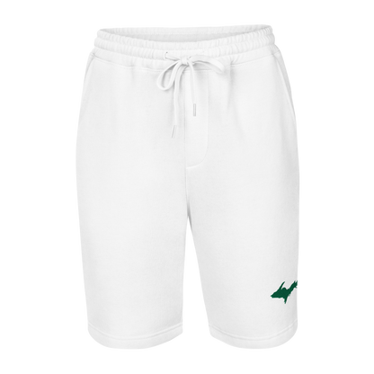 Michigan Upper Peninsula Shorts ( w/ Embroidered Green UP Outline ) | Men's Fleece