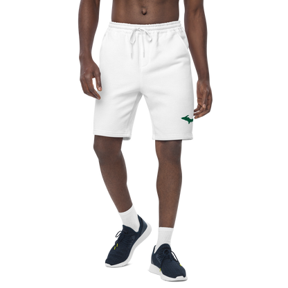 Michigan Upper Peninsula Shorts ( w/ Embroidered Green UP Outline ) | Men's Fleece