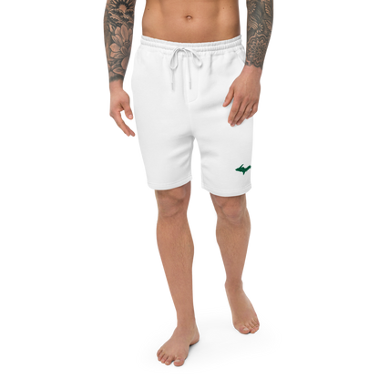 Michigan Upper Peninsula Shorts ( w/ Embroidered Green UP Outline ) | Men's Fleece