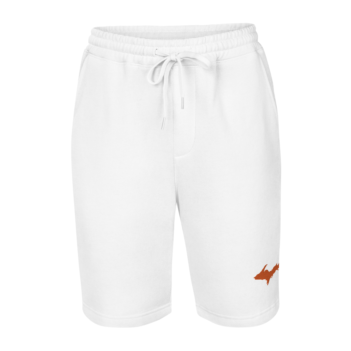 Michigan Upper Peninsula Shorts ( w/ Embroidered Orange UP Outline ) | Men's Fleece