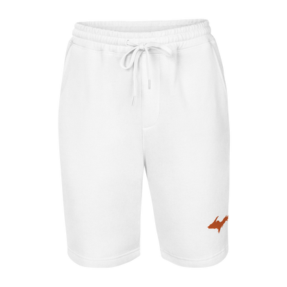 Michigan Upper Peninsula Shorts ( w/ Embroidered Orange UP Outline ) | Men's Fleece