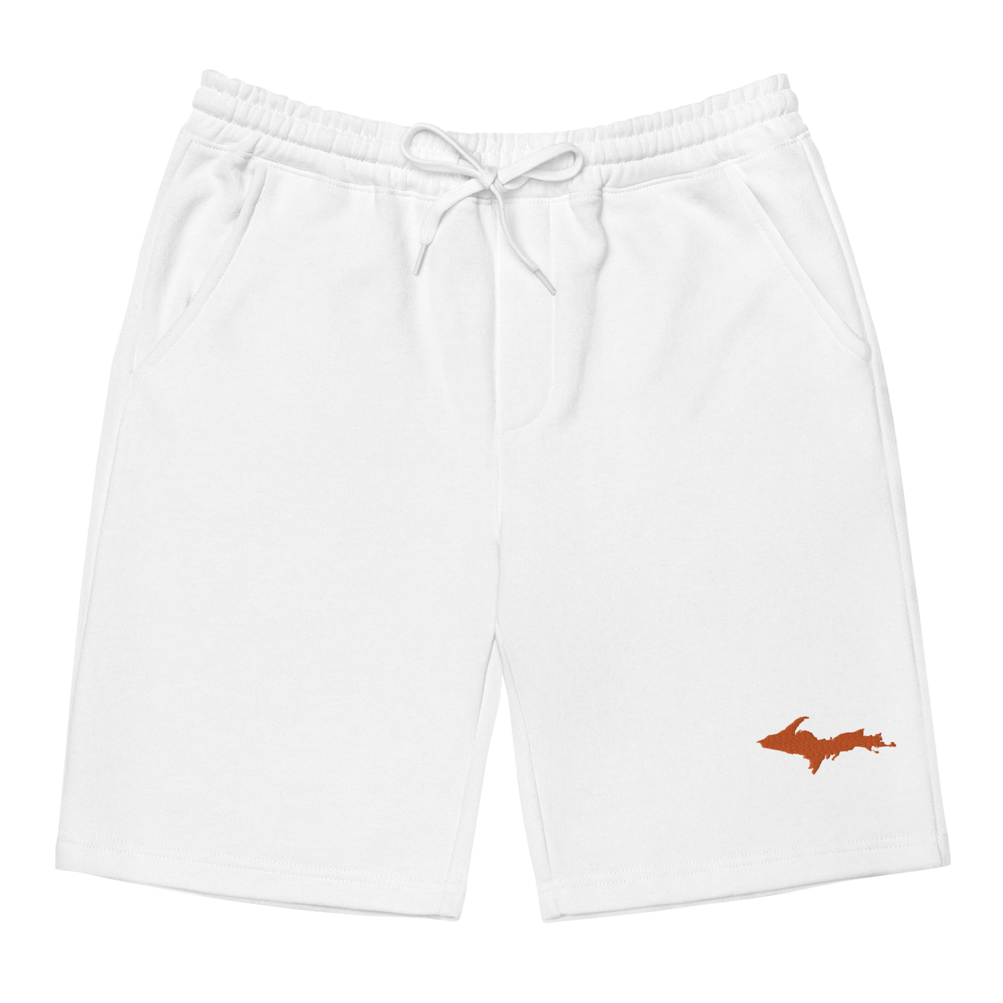 Michigan Upper Peninsula Shorts ( w/ Embroidered Orange UP Outline ) | Men's Fleece