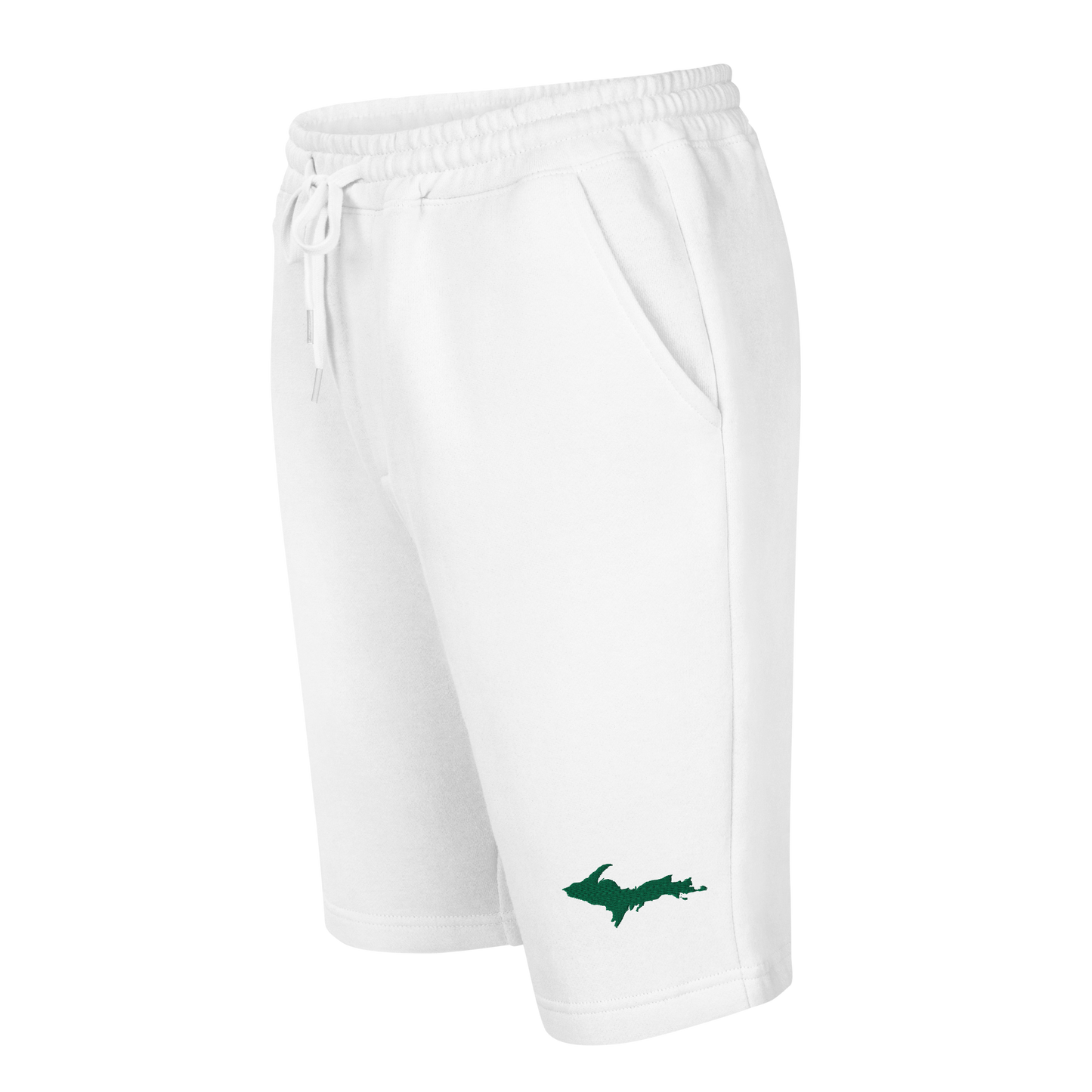 Michigan Upper Peninsula Shorts ( w/ Embroidered Green UP Outline ) | Men's Fleece