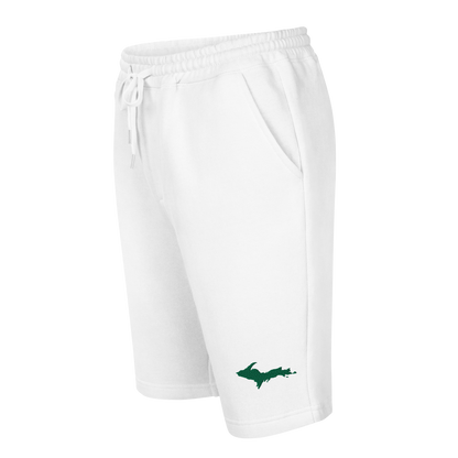 Michigan Upper Peninsula Shorts ( w/ Embroidered Green UP Outline ) | Men's Fleece