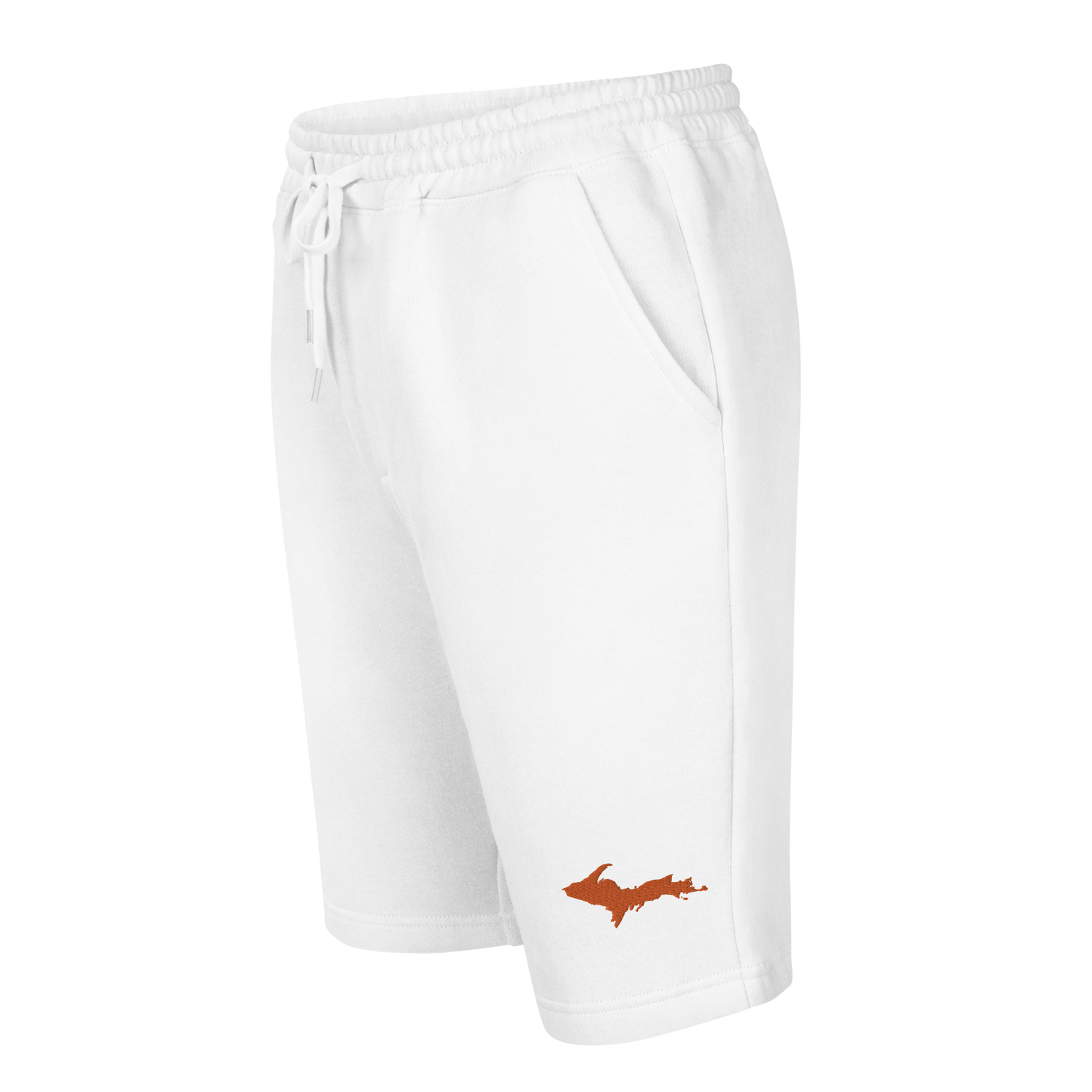 Michigan Upper Peninsula Shorts ( w/ Embroidered Orange UP Outline ) | Men's Fleece