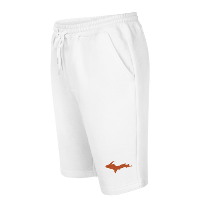 Michigan Upper Peninsula Shorts ( w/ Embroidered Orange UP Outline ) | Men's Fleece