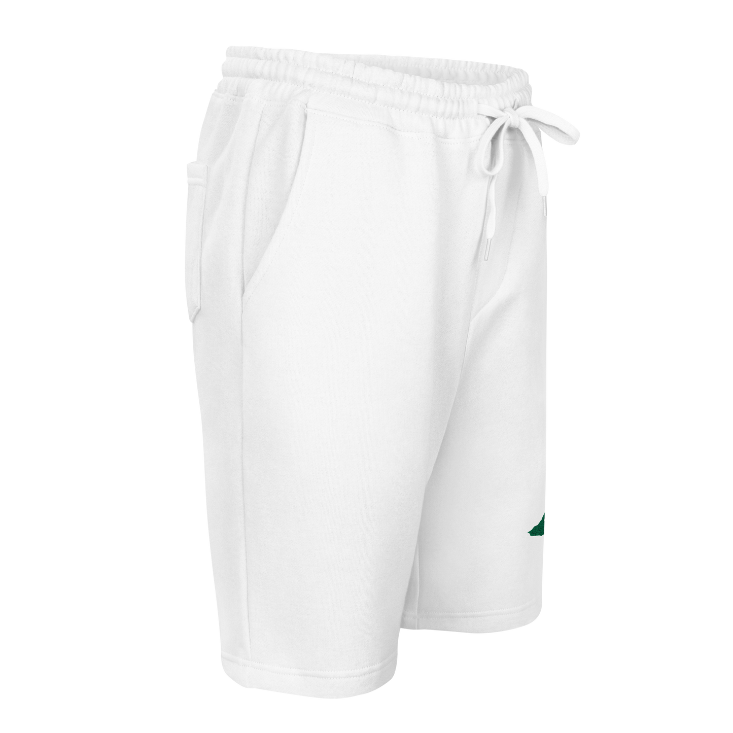 Michigan Upper Peninsula Shorts ( w/ Embroidered Green UP Outline ) | Men's Fleece