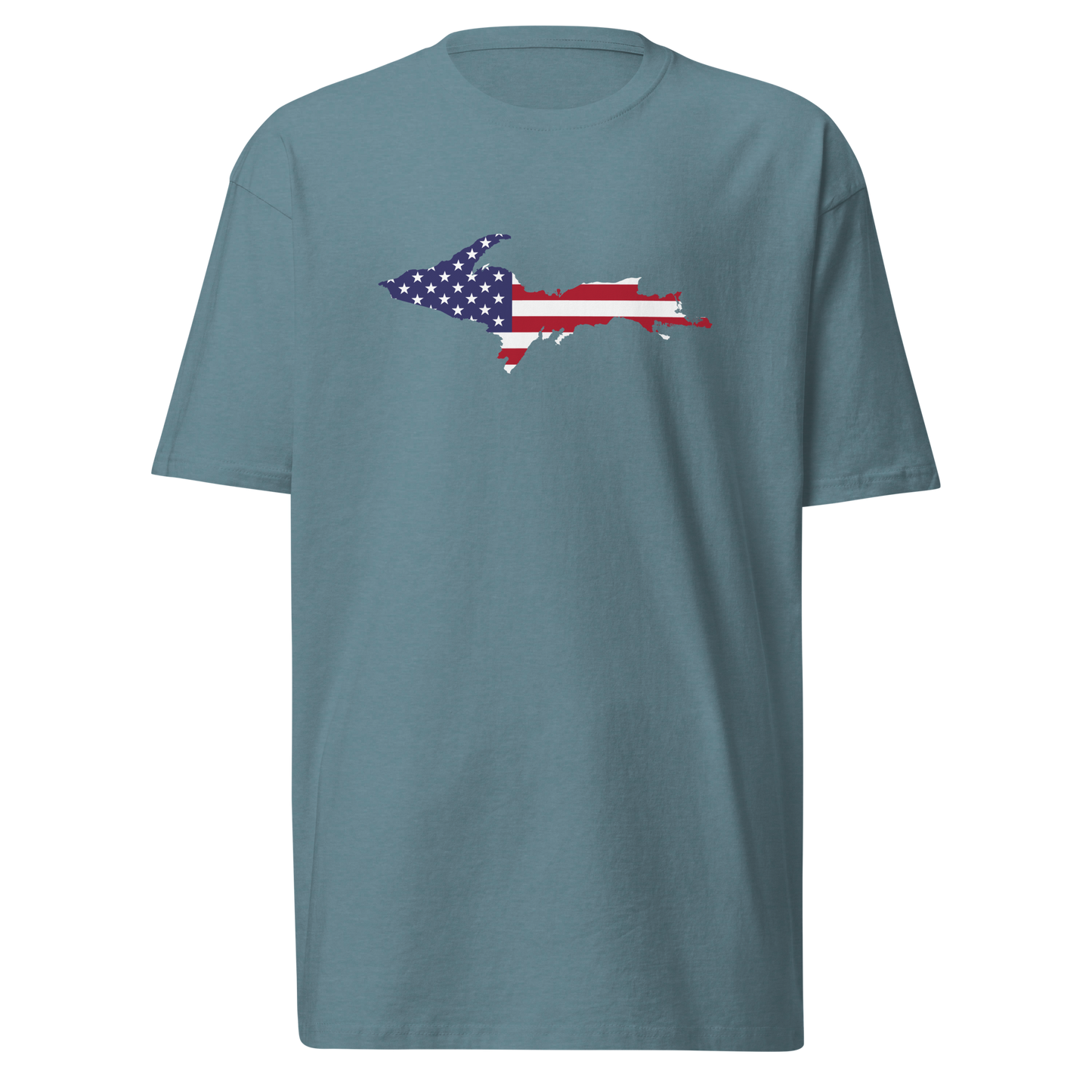 Michigan Upper Peninsula T-Shirt (w/ UP USA Flag) | Men's Heavyweight