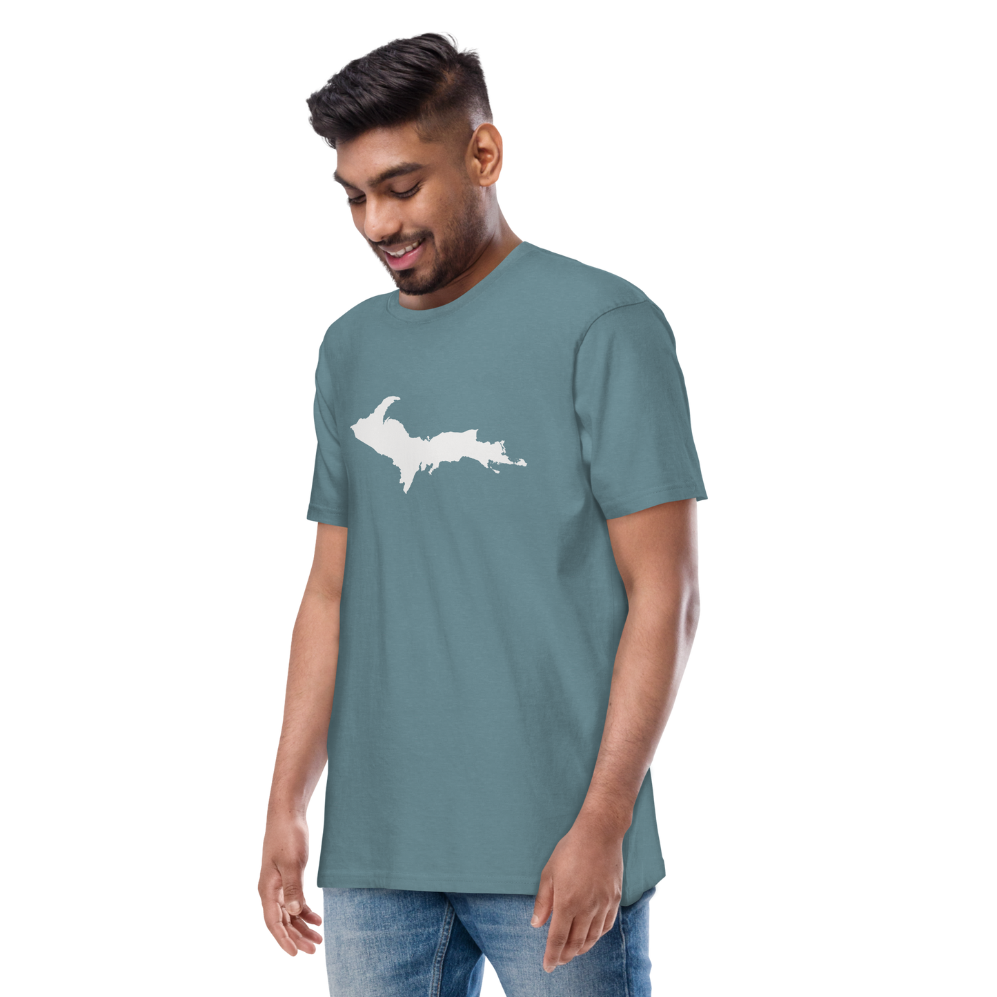 Michigan Upper Peninsula T-Shirt (w/ UP Outline) | Men's Heavyweight