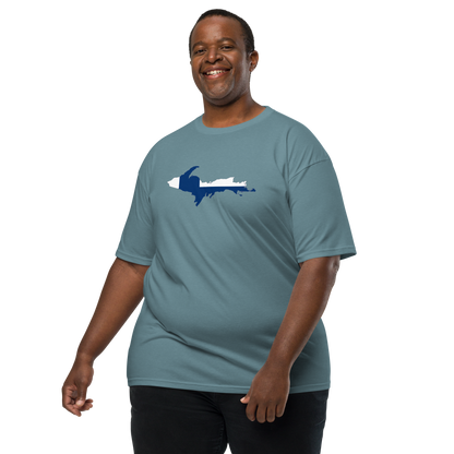 Michigan Upper Peninsula T-Shirt (w/ UP Finland Flag) | Men's Heavyweight