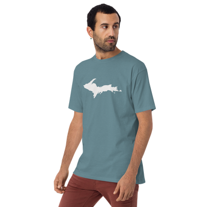 Michigan Upper Peninsula T-Shirt (w/ UP Outline) | Men's Heavyweight