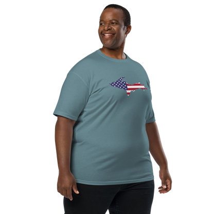 Michigan Upper Peninsula T-Shirt (w/ UP USA Flag) | Men's Heavyweight