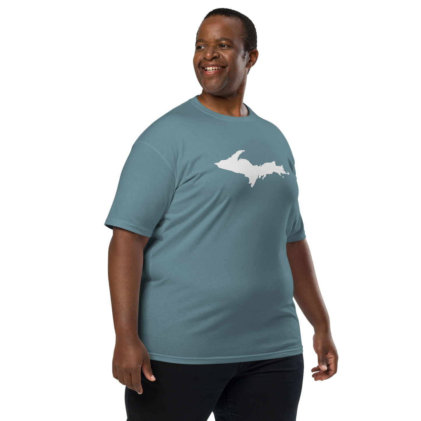 Michigan Upper Peninsula T-Shirt (w/ UP Outline) | Men's Heavyweight