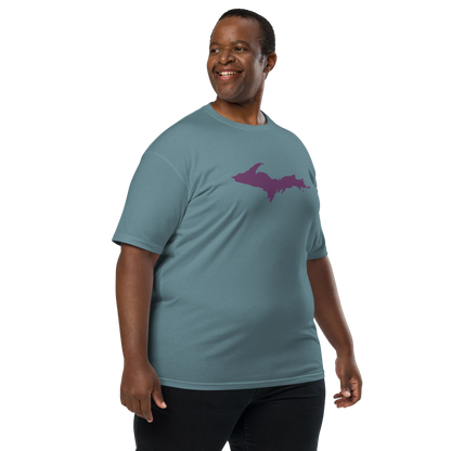 Michigan Upper Peninsula T-Shirt (w/ Plum UP Outline) | Men's Heavyweight