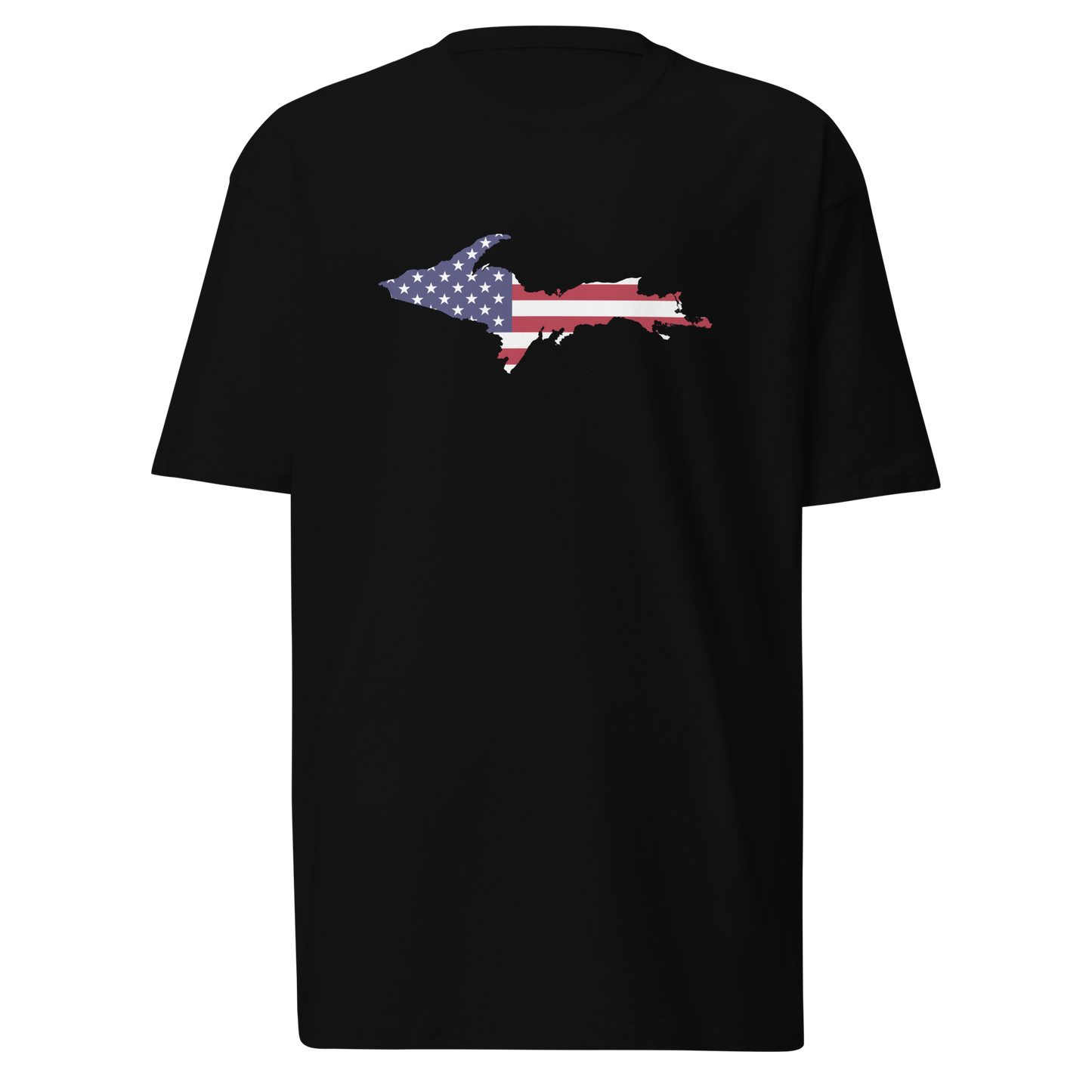 Michigan Upper Peninsula T-Shirt (w/ UP USA Flag) | Men's Heavyweight