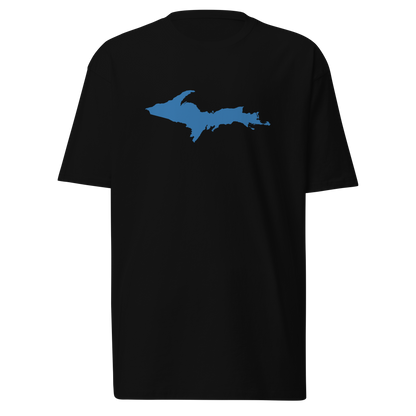 Michigan Upper Peninsula T-Shirt (w/ Blue UP Outline) | Men's Heavyweight