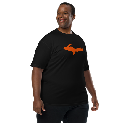 Michigan Upper Peninsula T-Shirt (w/ Orange Outline) | Men's Heavyweight