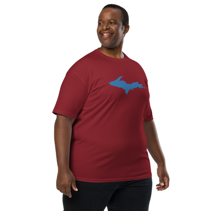 Michigan Upper Peninsula T-Shirt (w/ Blue UP Outline) | Men's Heavyweight