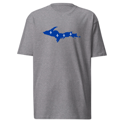 Michigan Upper Peninsula T-Shirt (w/ UP Quebec Flag) | Men's Heavyweight