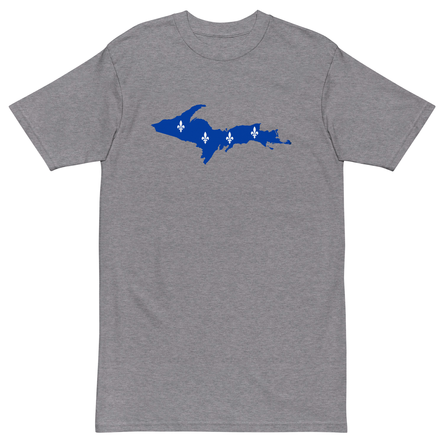 Michigan Upper Peninsula T-Shirt (w/ UP Quebec Flag) | Men's Heavyweight